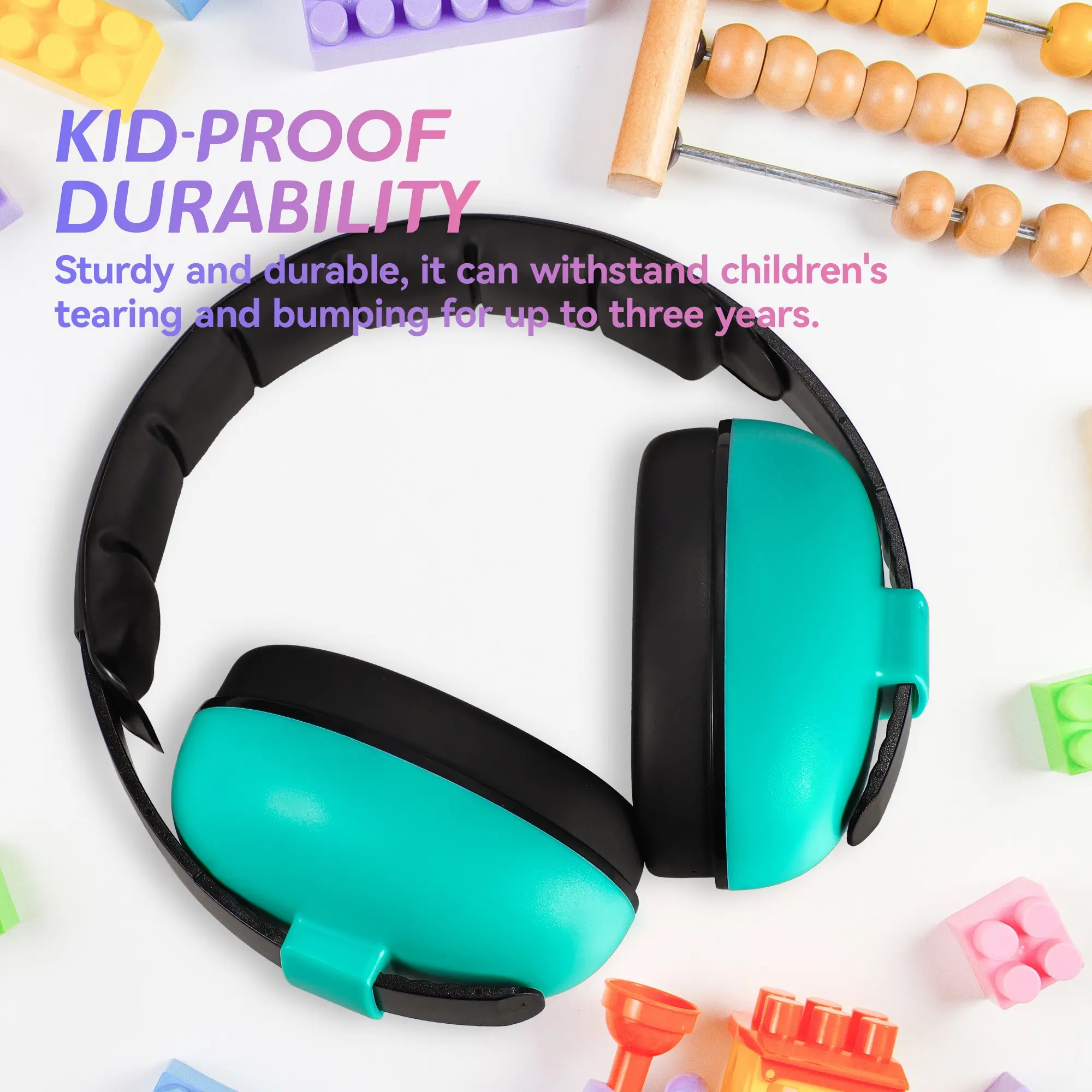 Kids Noise Canceling Earmuffs NRR 23dB ANSI CE Certified Adjustable Baby Hearing Protection Ear Muffs for Concert Airplane Toddlers Age 2-5 Ear Protectors
