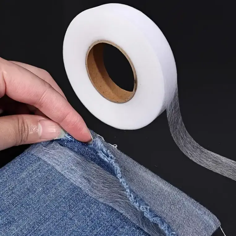 [Buy 1 Get 1 Free] Iron-On No-Sew Hemming Tape, 0.59in Width 197in Length White Fabric Adhesive, Hem Pants Tool for Laundry & Home Supplies