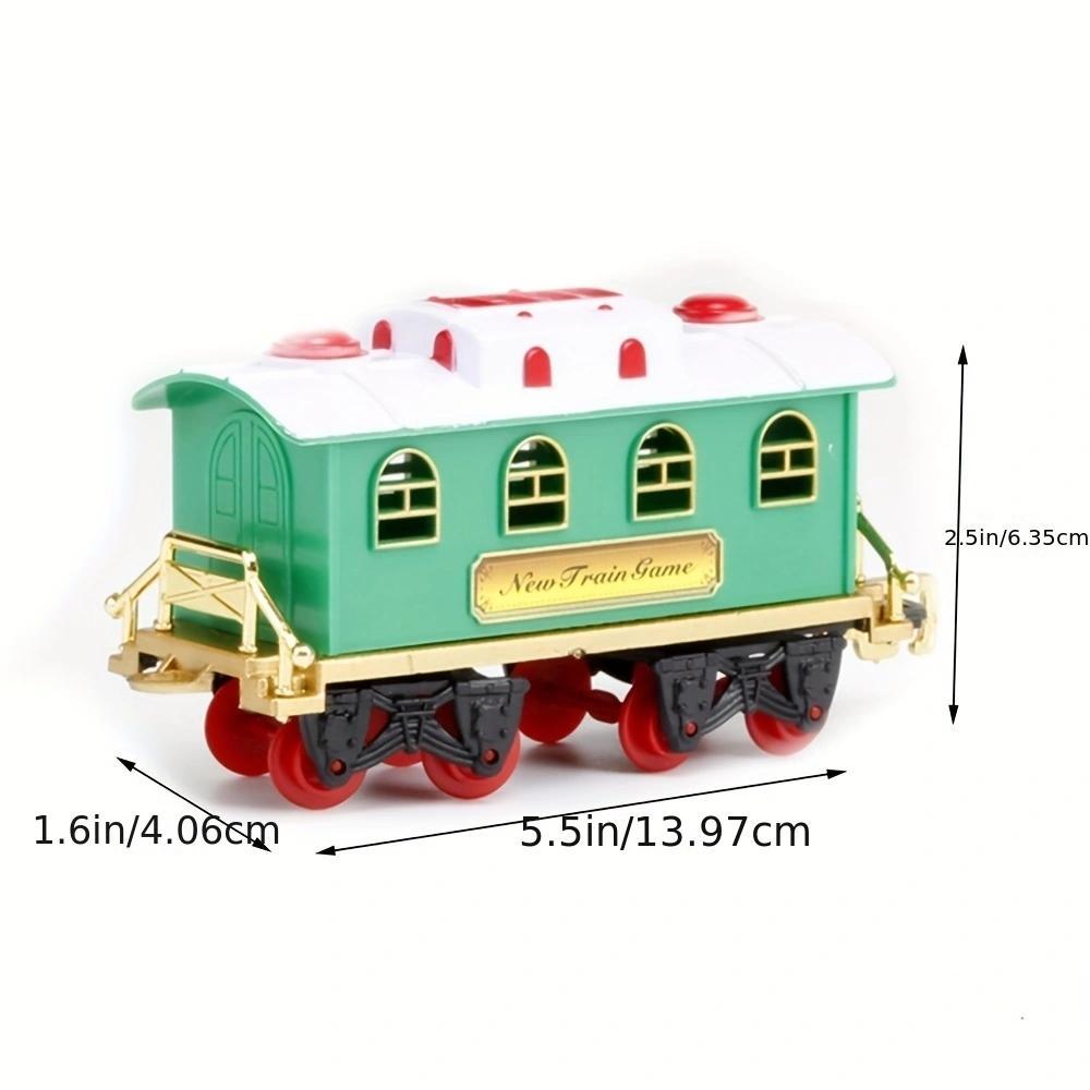 Electric Train Toy, 1 Set Electric Train Toy with Sound & Light, Festival Gift Toy, Santa Claus Decoration Gift, Holiday Gift