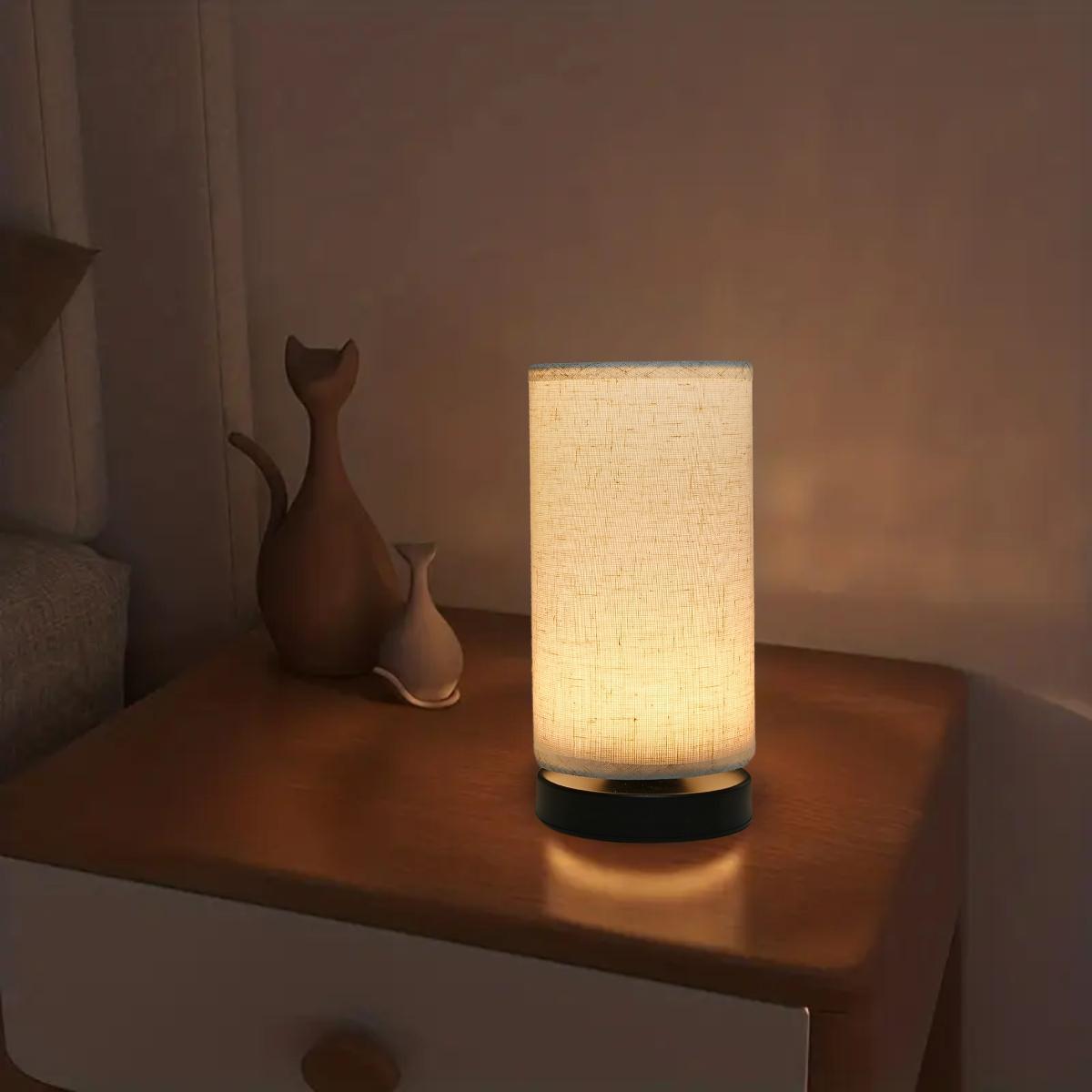 USB Powered Table Lamp, Modern Desk Lamp with Switch Button, Soft Warm Light Lamp for Living Room & Bedroom Decor, Mood Decorative Lights, Home Decor Light, Ideal Gift for Friend