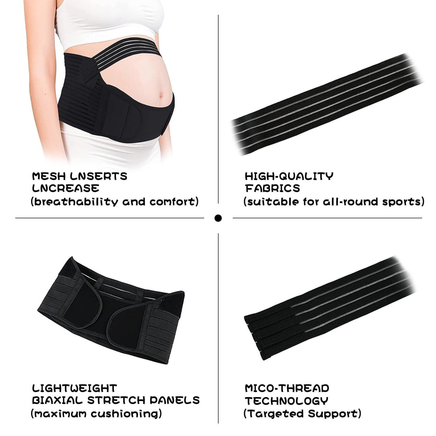 Women's Body-Shaping Waistband: Suitable for expectant mothers to wear starting from the second trimester; provides excellent support for the waist and back, offering comfort and breathability; Maternity Support Belt.