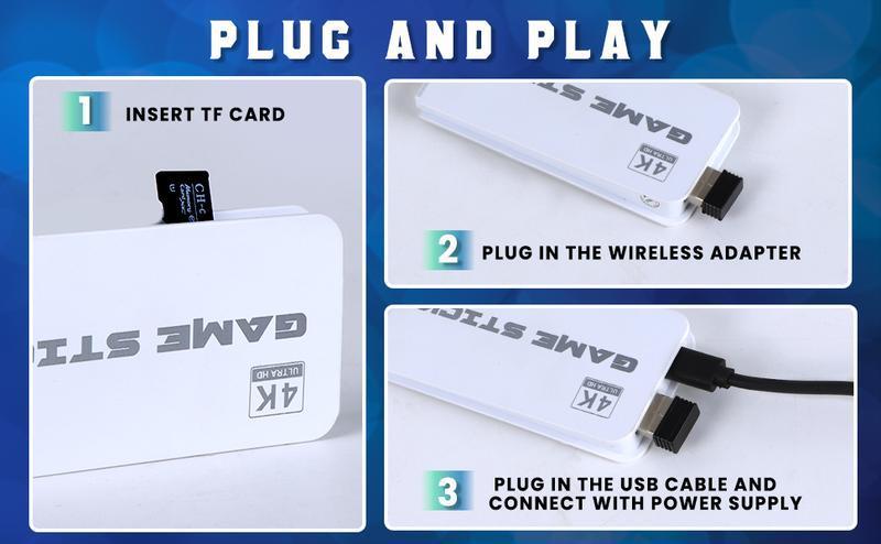 Mass Games Retro Game Console with 20000+ Built-in Games 19 Emulators 2 Wireless Controllers Output & 64GB SD Card Perfect for Kids & Adults - Portable Gaming System