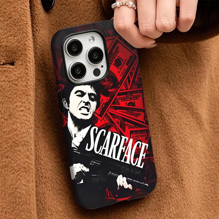 Scarface Drama Power Phone Case for iPhone17Pro Max/11/12/13/14/15Pro/16Pro Max/S23/S24/S25PLUS ULTRA FE EDGE Precise craftsmanship, tight fit, comprehensive protection