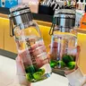 Summer Large Capacity Borosilicate Glass Water Bottle, Sports Bottle, Workout Water Bottle, Leakproof Water Bottles, Food Grade BPA Free Heat Resistant Reusable Bottle, Dishwasher Safe for Gym Camping Travel Office Home Drinkware