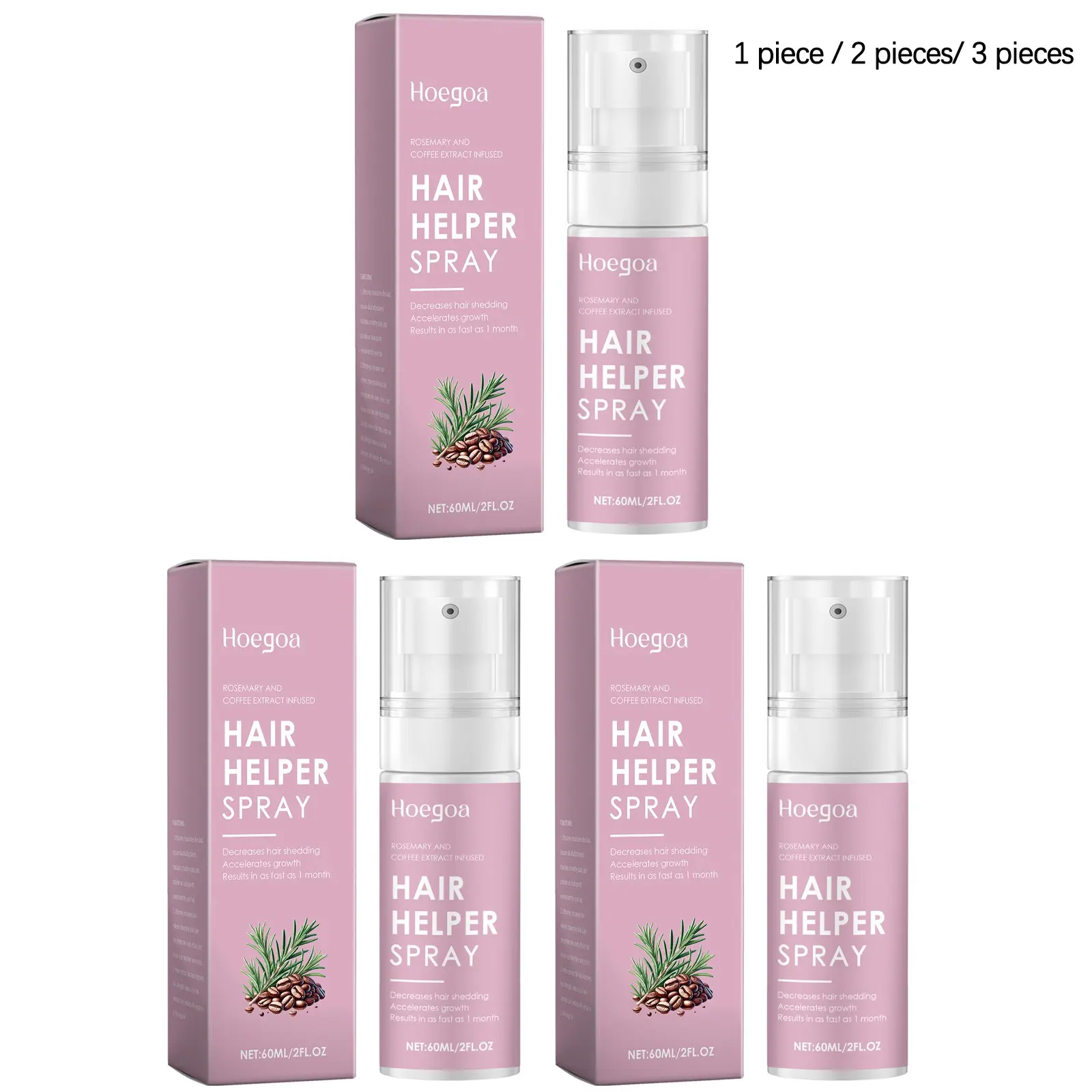 Hair Care Spray (60ML/60ML*2/60ML*3), Gentle Nourishment, Moisturizing Smooth, Calms Frizz and Dryness, Shiny Healthy Hair, Daily Hair Care