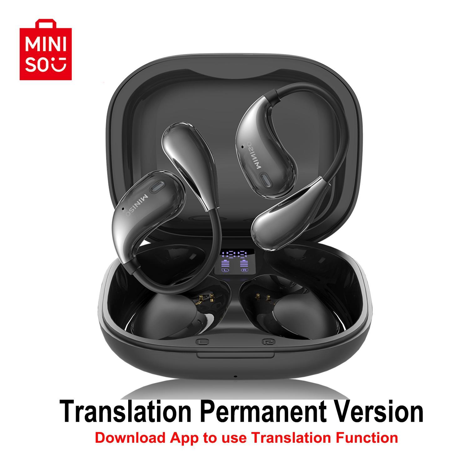 MINISO X33 Translation Wireless Earbuds, Open-Ear BT 6.0 Headset, Supports 134 Languages, Real-time Translation Headset (App Required), Gaming BT Earphones with Hi-Fi Sound, Compatible with Android & iOS, True Wireless Earbuds MINISO X33 Translation Wireless Earbuds, Open-Ear BT 6.0 Headset, Supports 134 Languages, Real-time Translation Headset (App Required), Gaming BT Earphones with Hi-Fi Sound, Compatible with Android & iOS, True Wireless Earbuds