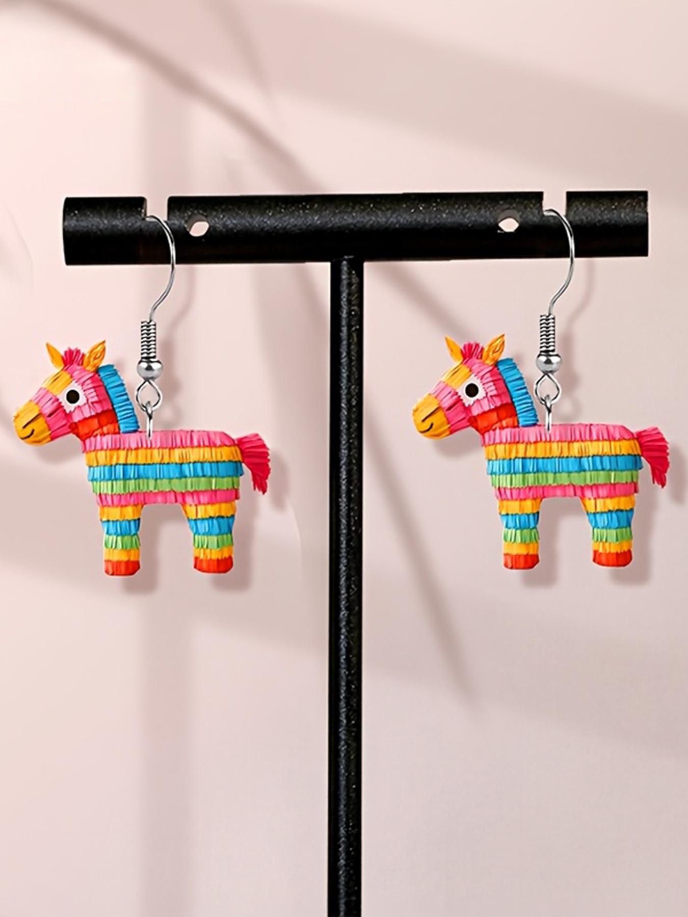 Cute Colorful Unicorn Design Dangle Earrings, Fashionable Jewelry for Women & Girls, Trendy All-match & Exquisite Jewelry for Birthday Gift, Trendy Accessories