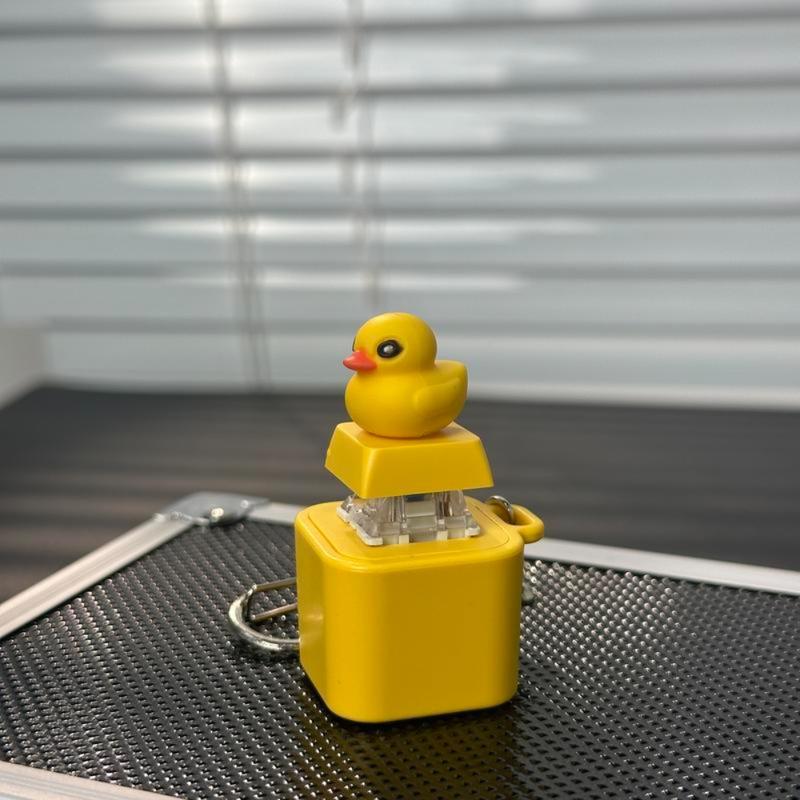 2026 NEW [Christmas Gift] Spinning Quack Duck Keychain Real Sounds Light Fidget Toy for Kids Adults TypeC Rechargeable Sensory Button 360-degree Rotation girl  room  accessories i̇phone  16  pro  cases