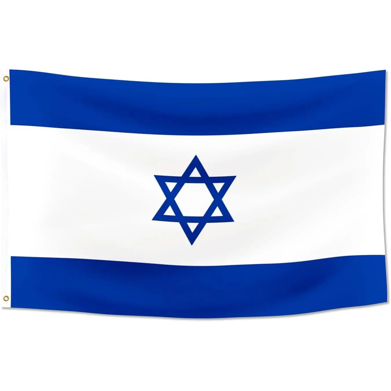 Israel Flag 2x3FT Pray For Israel Strong Flag Banner for Outdoor Room Decorations Double Sewing Edges and 2 Shiny Brass Grommets 100% Polyester (2x3FT)