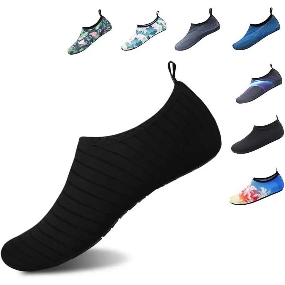 Swimming Shoes for Women - Quick Dry Watershoes, Barefoot Aqua Socks with Non-Slip Sole, Outdoor Pool Shoes for Swim, Surf Essentials