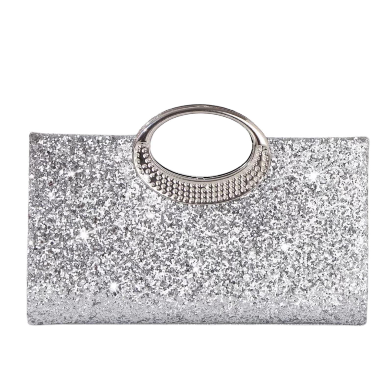 Rhinestone Decor Clutch - Lightweight Casual Party Crossbody Mini Shoulder Bag for Bridal Evening Bucket Fashion Dinner Glamorous Elegant Exquisite Quiet Luxury Handbag for Party Girl Woman Bride