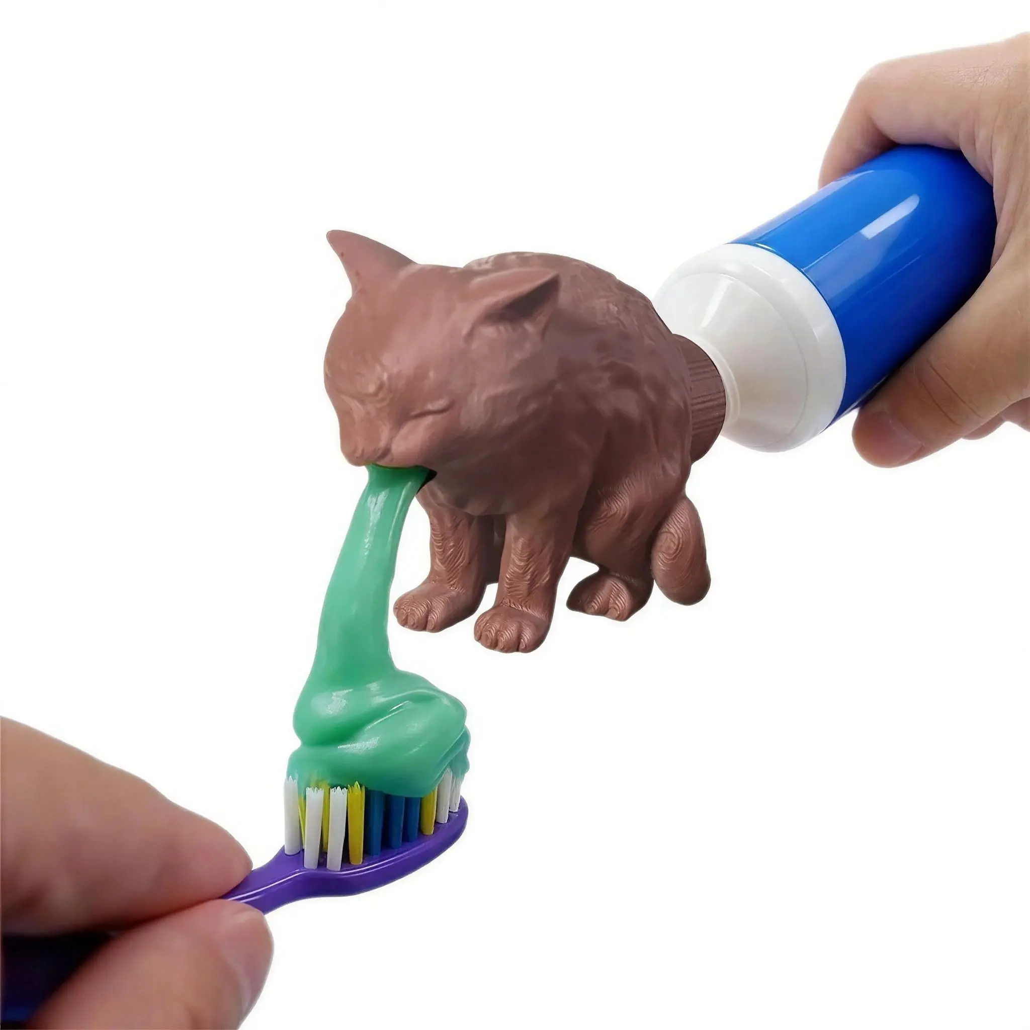 Funny Cat Toothpaste Attachment 3D Printed Novelty Bathroom Decor, Practical Accessory, Toothpaste Dispenser Accessory, Funny Gift for Cat Lovers, Halloween, Christmas, Birthday & White Elephant Gift