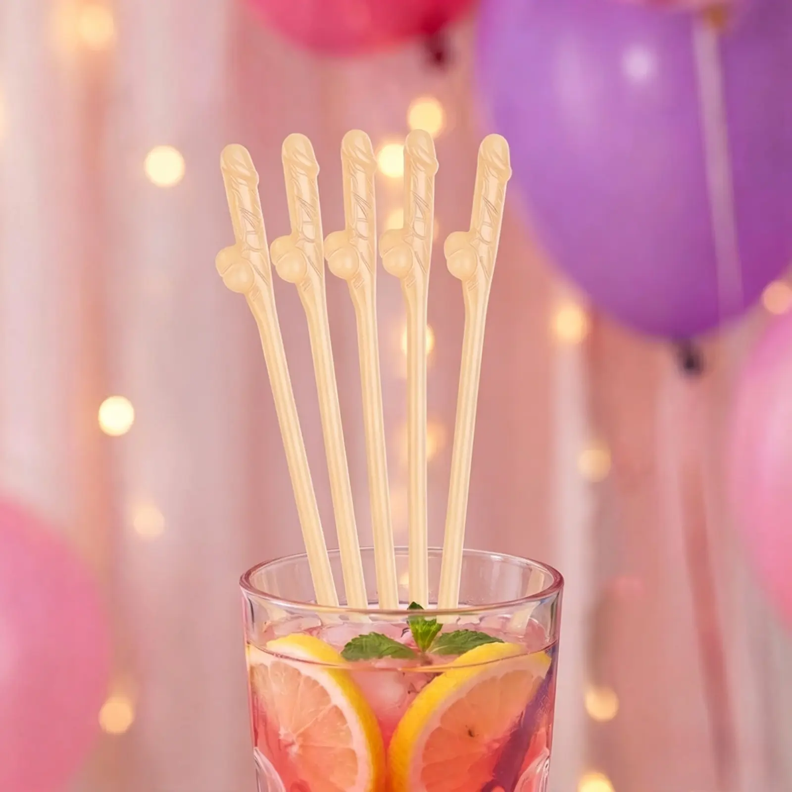 5PCS Bachelorette Drinking Straws Novelty Drinking Straws Naughty Hen Party Decorations, Reusable Naughty Straw for Bridal Shower Games Bride Tribe Parties Favor