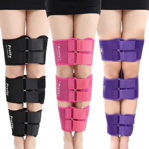 Pretty Adult Corrective Leg Braces 021 Black - Three-Stage Leg Correction Strap for O-X Shape Legs Adjustable Breathable Fabric Unisex Healthcare Support
