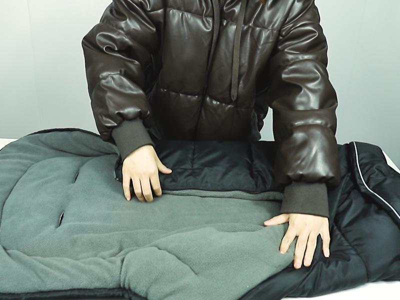 Universal Footmuff for Stroller, Winter Warm Baby Stroller Bunting Bag, Waterproof Windproof Warm Polar Fleece Lined for Toddler Stroller Sleeping Bag, Black