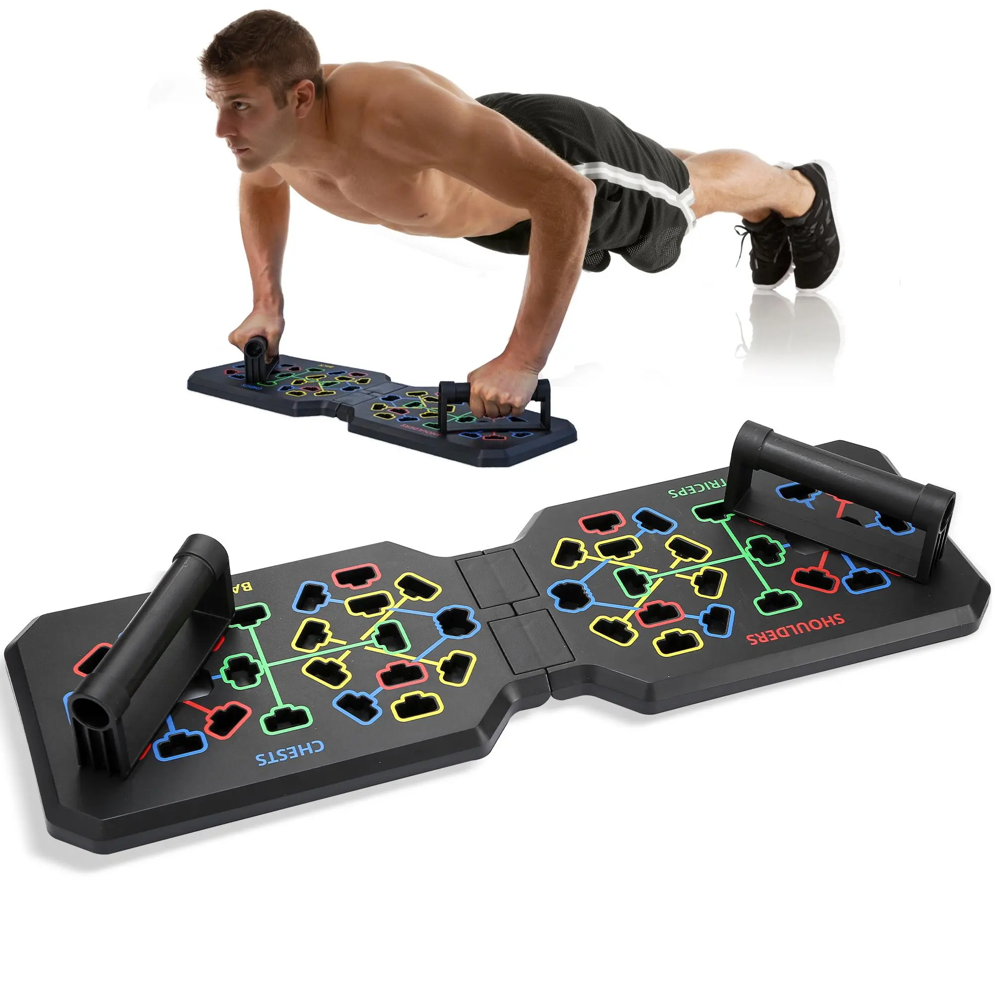 Foldable Multifunctional Push Up Board, Home Fitness Equipment for Chest Muscle Exercise, Professional Equipment for Burning Fat, Home Workout Equipment, Home Workout Gear, Valentine's Day Gift