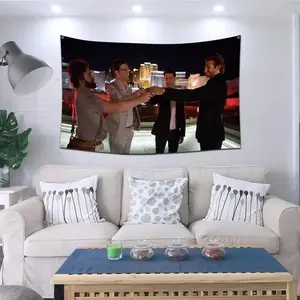 Wolfpack Rooftop Cheers Toast Flag Tapestry 3x5 Ft College Dorm Bedroom Man Cave Decor Landscape Starry Sky Pattern Design bedroom decor tapestry mens room decor bedroom decorations cool stuff for your bedroom