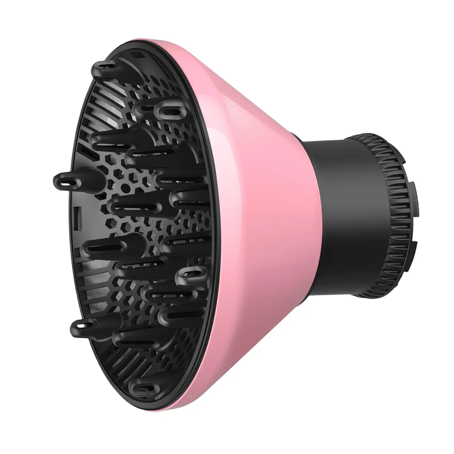Pink Universal Hair Diffuser, Adjustable Flow Hair Dryer Attachment for 1.7–2.2" Dia. Blow Dryer Nozzles, Hair Dryer Diffuser, 1500 Watts
