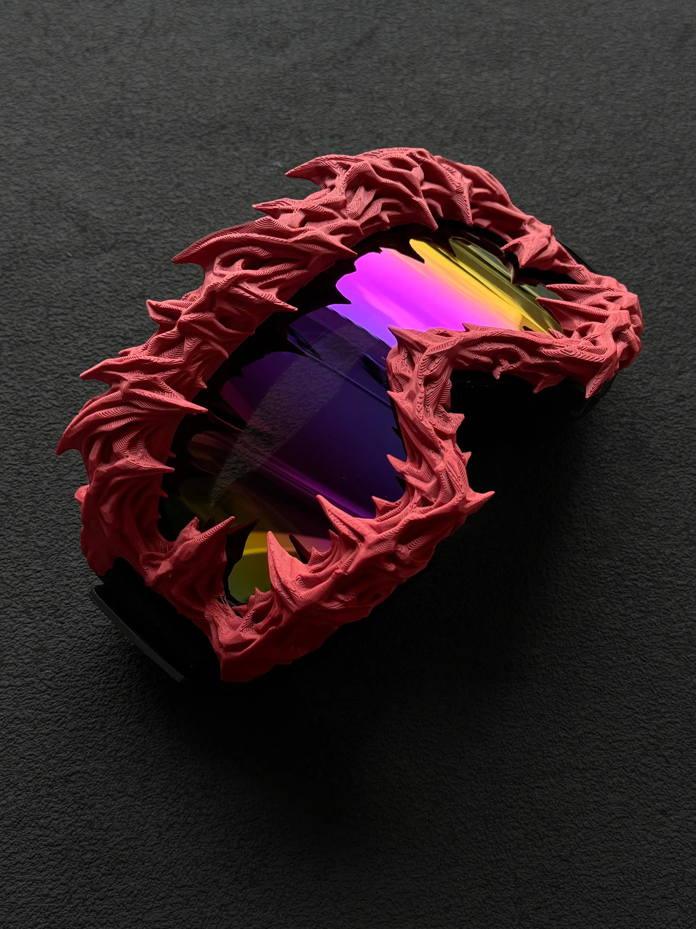 Punk Halloween Decorative Goggles, Dragon Scale Bone Spike Design, Cyberpunk Future Style, Perfect for Cosplay and Party Accessories
