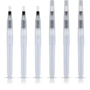 6Pcs Pencil Style Clear Envelope Moistener, Letter Sealer & Stamp Moistener with Nylon Brush Head, Envelope Licker Mailing Tool for Office Classroom