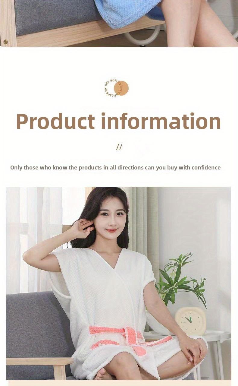 A Super Absorbent, Quick-drying, Wearable Bath Towel. This Adorable and Soft-style Home Bathrobe Is Skin-friendly and Breathable. It Can Be Worn Instantly After Showering Without Sticking to the Body, and It Doesn't Shed Lint. Comfortable and Warm