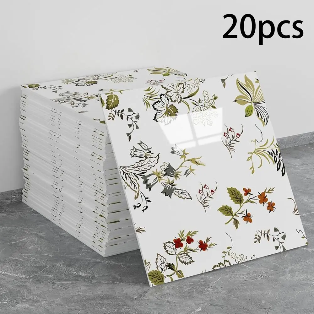 New 20-sheet 3D marble wall sticker wallpaper, self-adhesive foam wall panel, with enhanced design. Halloween and Christmas home decoration wall sticker. Tearable and scissors-able for easy cleaning. Suitable for bathroom, living room, kitchen, bedroom re