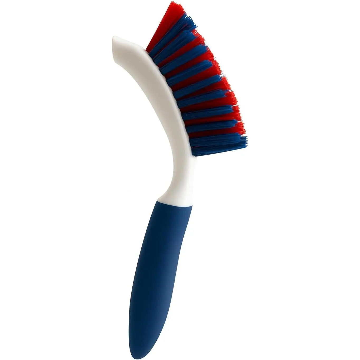 Synthetic Stiff-Bristle Heavy-Duty Scrub Brush - Precision Hand Tool for Tile, Bathroom, Floor Cleaning, Compact
