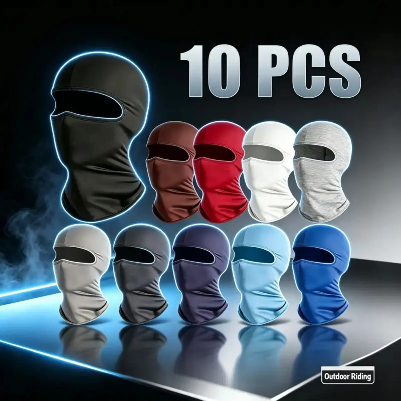10pcs Unisex Windproof Balaclava Masks Sun Shading Cooling Neck Gaiter Breathable Dustproof Bandana Sportswear Lightweight Balaclava Hood Face Scarf for Cycling Fishing Running Outdoor