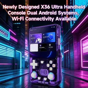 R36ULTRA retro video handheld game console can connect to WiFi to watch videos, Android system, 4.2-inch IPS screen, 3500 mAh battery, with a variety of retro games, suitable for Christmas, Thanksgiving, holiday gifts.