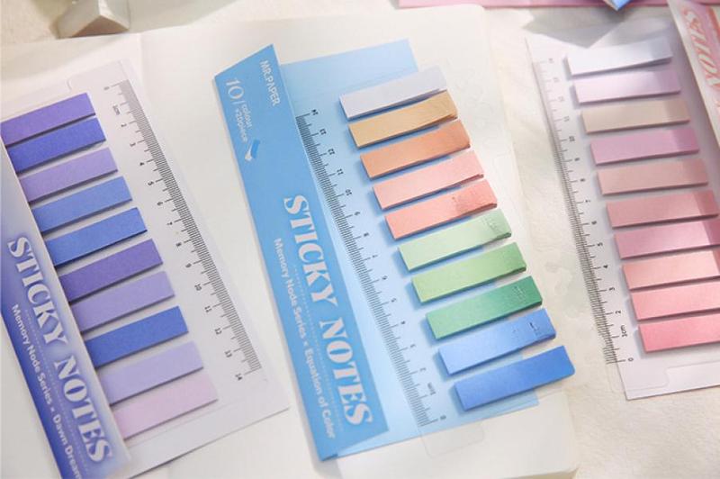 6 models 1200 index stickers Simple Morandi colour post it notes Gradient colour suitable for notebook reading marks