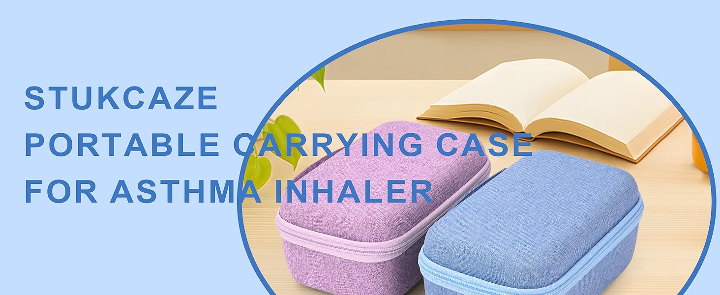 Asthma Inhaler Case Portable Nebulizer and Spacer Storage for Kids and Adults - Travel Carrying Case for Masks, Inhaler Holder (PURPLE)