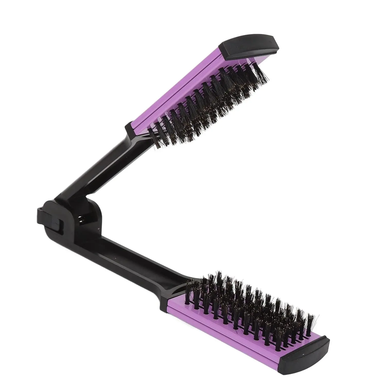 Double Brh Comb, Comb For Straightening Hair Hair Straightening Plywood Soft Prevent Static Comb Clamp Hair Brh Straightener with Ergonomic Handle
