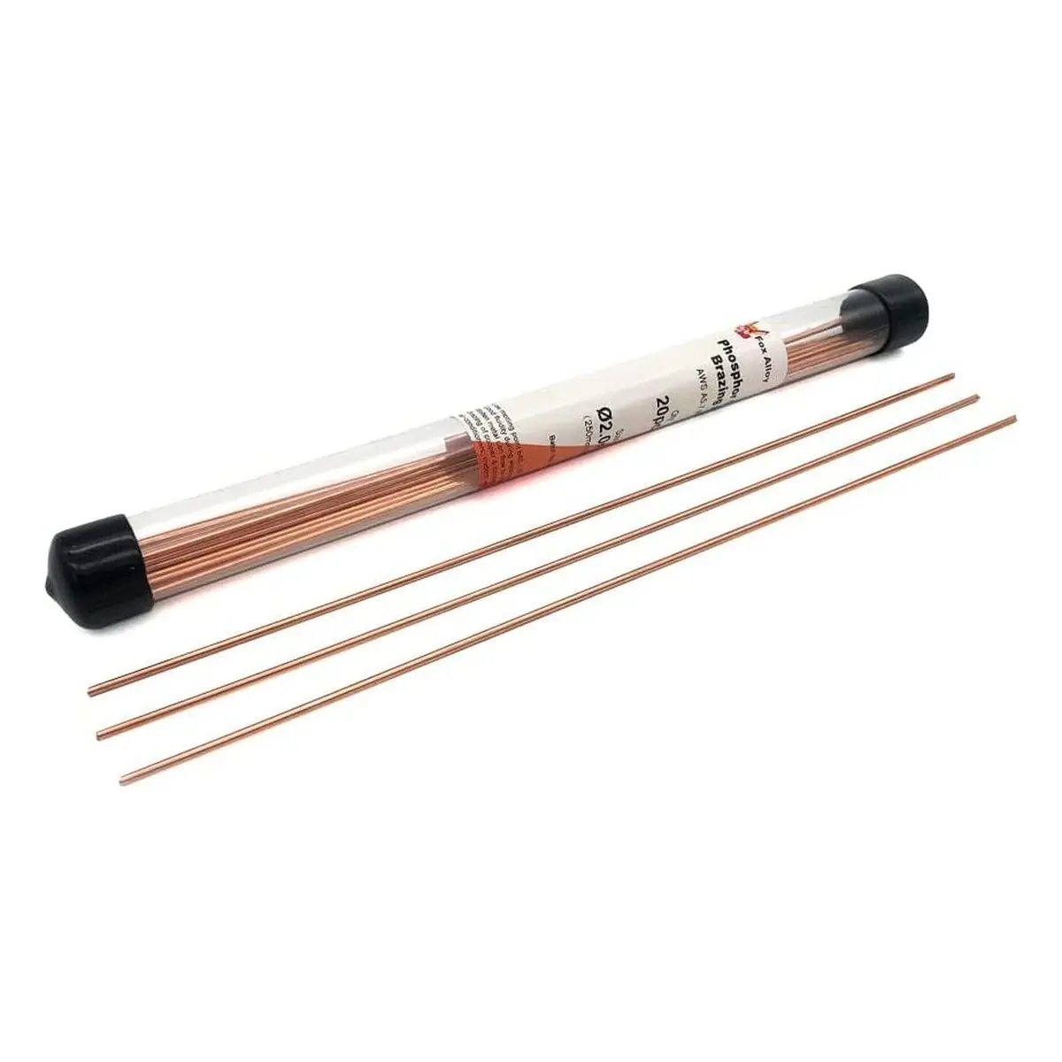 20 Pcs BCUP-2 Self-Fluxing Copper Welding Rods, 5/64 Inch (2MM) Phosphorus Round Sticks for Tig Welding, Air Conditioner Refrigerator Pipe Repair, Copper Rods