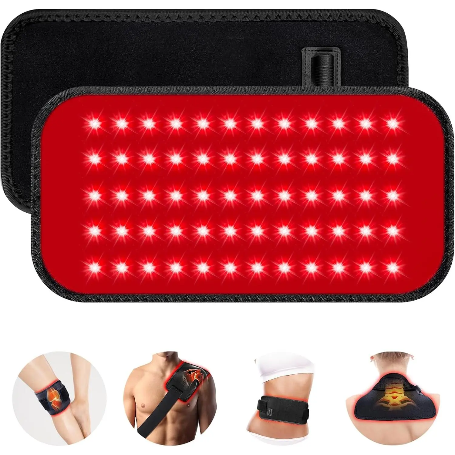 Red Light Therapy Belt, Infrared Light Therapy for Body, Wearable Wrap with Timer for Back Shoulder Waist Muscle Pain Relief, Improve Joint Inflammation, Red Light Therapy for Body