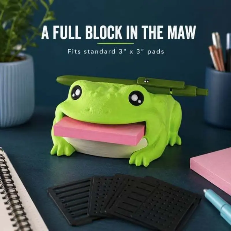 Creative Cartoon Frog Memo Holder, Cute Desktop Memo Paper Stand, Fun Decorative Item, Desk Organizers, Organize Your Notes with Style, Perfect for Office & Home