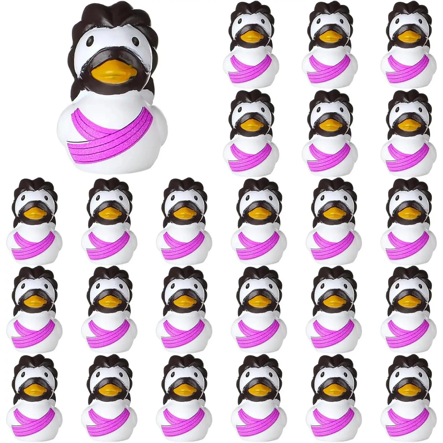 24 Compact Mini Duck Shape Figurine Ornaments Bulk - Religious Home Decor for Sunday Church Members, Christmas Decor, Baptism & Births Gift Stuffers, Easter