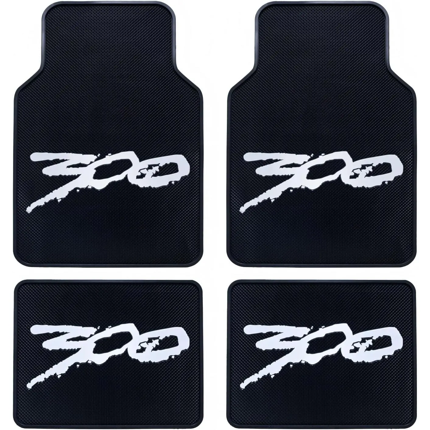 Custom-Fit All-Weather Rubber Car Floor Mats for Chrysler 300, Anti-Slip Heavy Duty Chrysler 300 Accessories with Rubber Print for Interior Care & Protection
