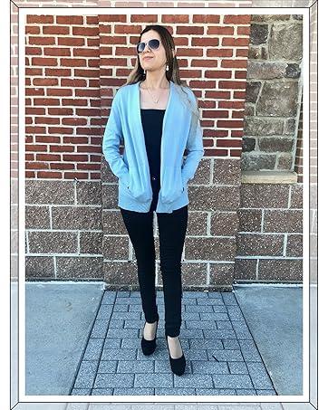 Yousify Womens Cardigan Sweater Long Sleeve Open Front Knit Cardigan Sweater with Pockets Yousify Womens Cardigan Sweater Long Sleeve Open Front Knit Cardigan Sweater with Pockets