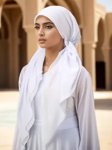 Women's Solid Color Instant Headscarf, Elegant Simple Breathable Comfortable Headwrap, Fashion Soft Headscarf for Women and Girls, Hijab