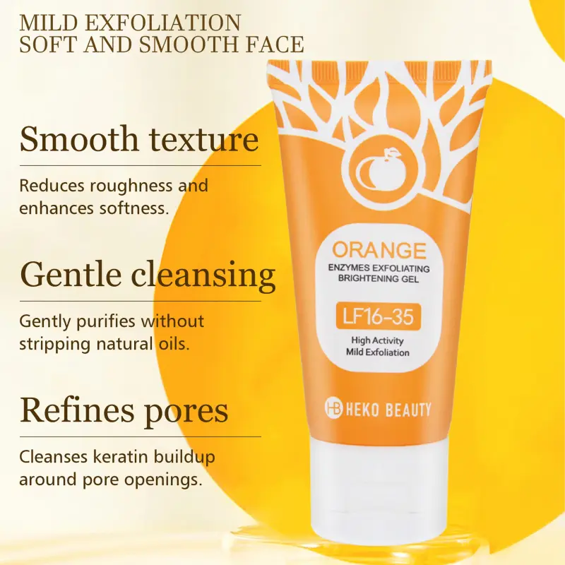 Multi-Effect Gentle Brightening Exfoliating Gel, Dual-Use Hydrating Scrub For Face & Body, Unclog Pores Shed Dead Skin Cells, Fade Dull Rough Skin On Elbows And Knees