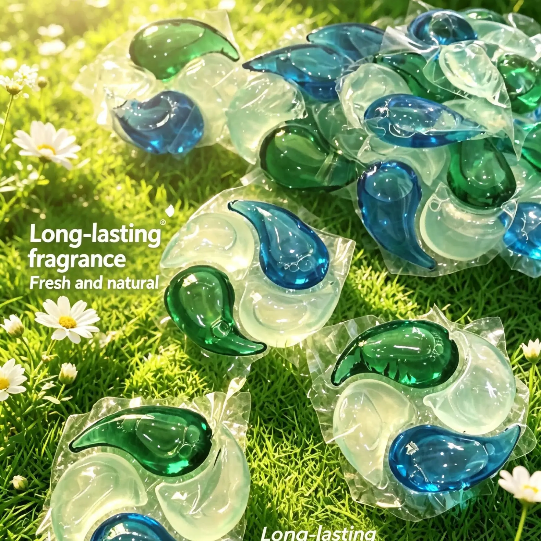 Advanced Scented Four-In-One Laundry Pods, 72-Hour Long-Lasting Fragrance, Antibacterial and Color-Safe, High-Power Cleaning, Premium Quality