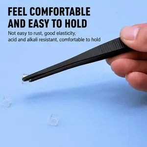 Reptile Feeding Bent Tweezers, Turtle Fish Tank Leopard Gecko Angelfish Hamster Pet Trauma-Proof Silicone Sleeve, Safe & Durable Design