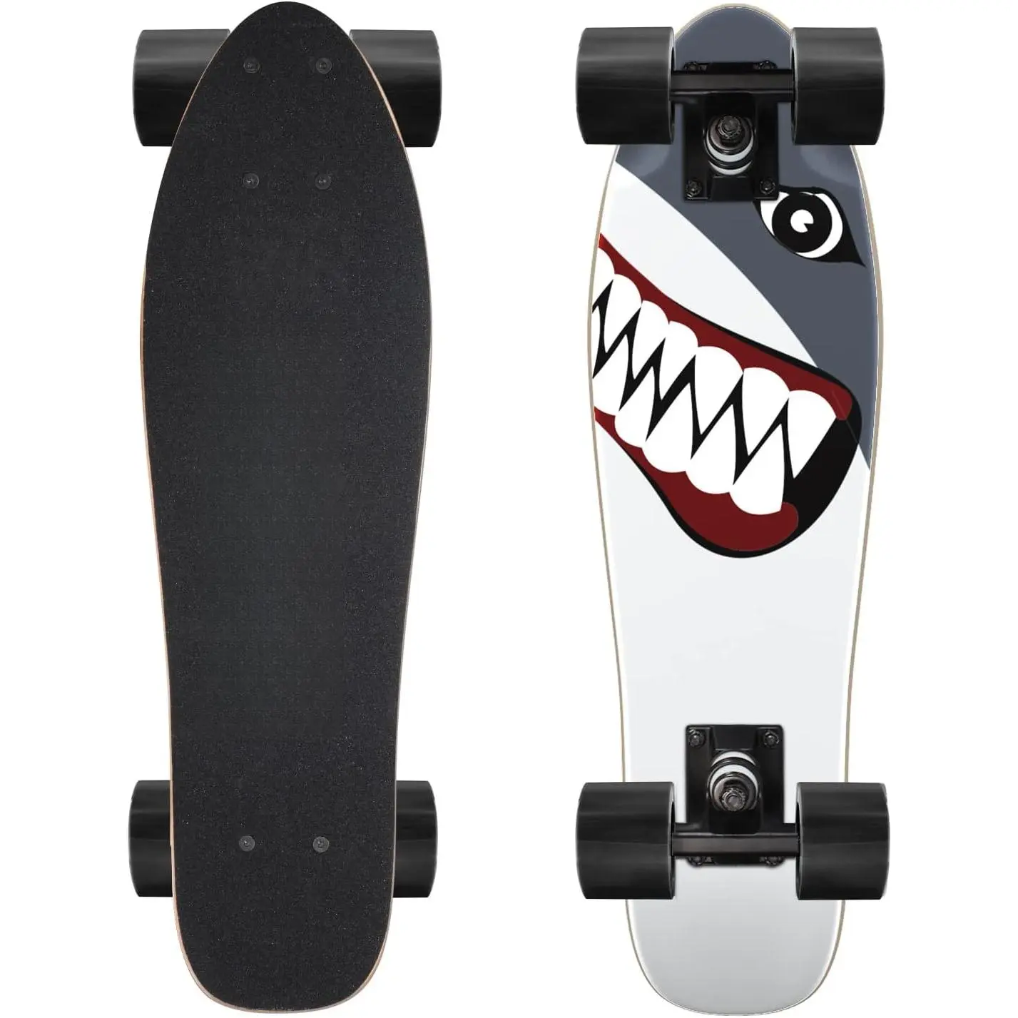 22 Inch Mini Cruiser Skateboard Complete Skateboard for Beginners Kids Boys Girls Lightweight Skateboard for Outdoor Riding & Tricks