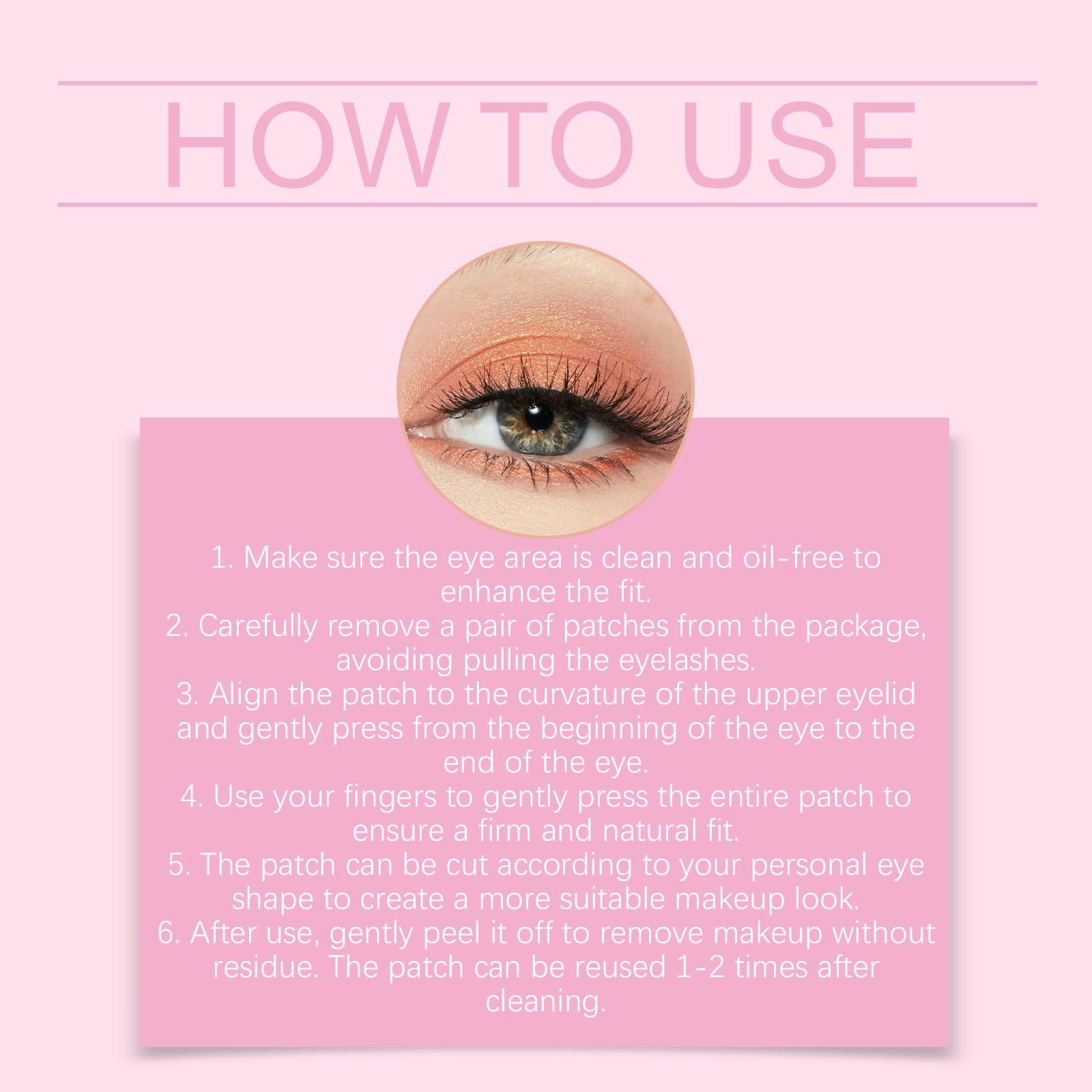 zephoco Women's Eyeshadow Eyelash Stickers Portable Eye Makeup Stickers for Lazy People