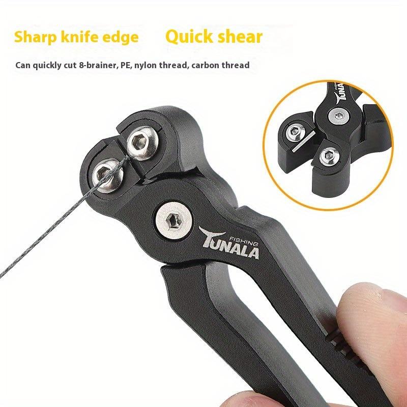 [W] Mini Scissors for PE/ Carbon Lines, Portable Aluminum Alloy Fishing Line Clippers for Outdoor Use