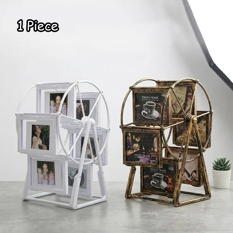 Spinning Memories Display | DIY Decorative Windmill Photo Frame Ornament | 1 Pc Ferris Wheel Picture Stand