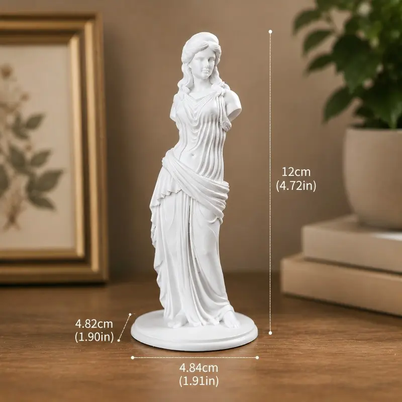 4.72-Inch Classical Roman Goddess Statue, Vintage Greek Goddess Figurine, Venus Sculpture, Desktop Decor, Healing Desk Ornament, Birthday Gift, Moving Gift