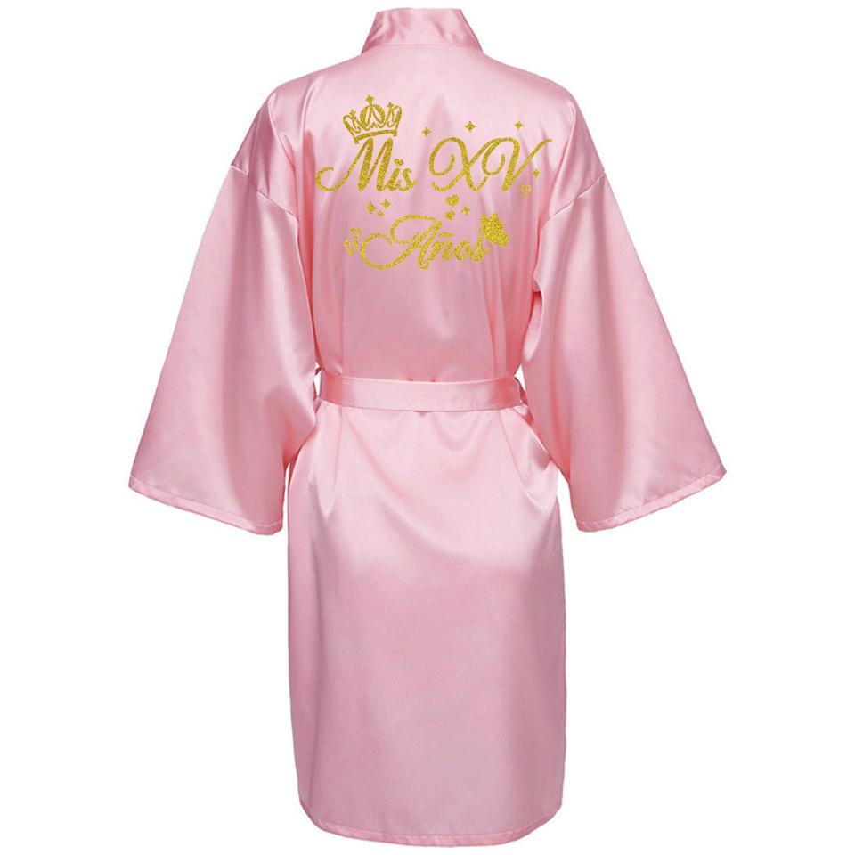 Mis XV Bathrobes Princess Sweet 15 Years Girl Birthday Party Mis Quince Años Robes Quinceanera Robe