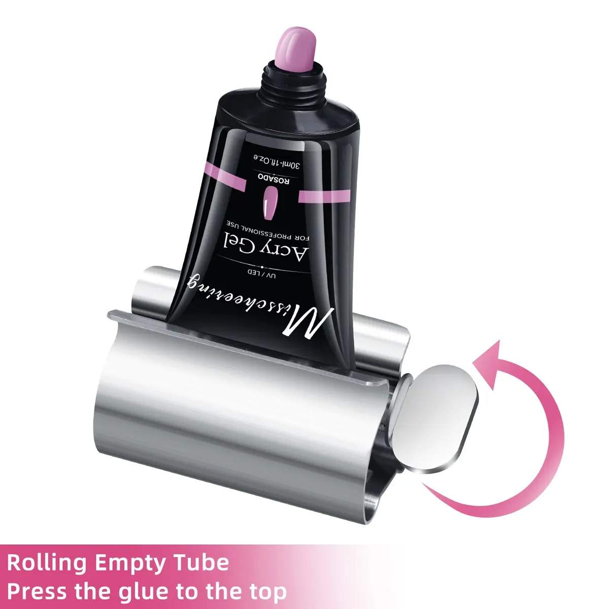 Stainless Steel Toothpaste Dispenser, Roll-On Tube Squeezer, Toothpaste Squeezers, Metal Soft Tube Roller, Suitable for Creams/paint Tubes, Bathroom Accessory