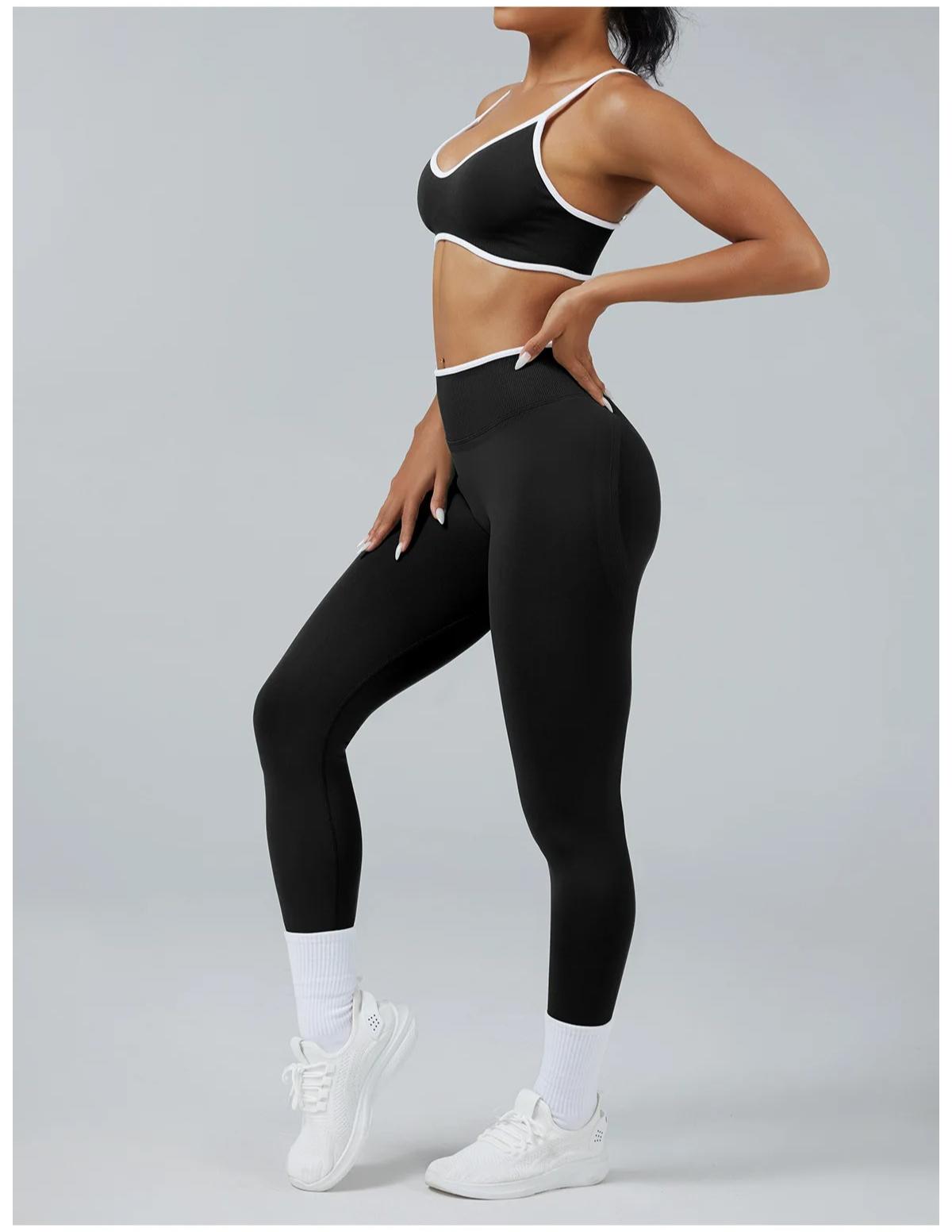 2PCS Yoga Suit Seamless Sports Set Gym Outfits Women Tracksuit Running Workout Clothes Sports Bra Athletic Wear Yoga Clothing